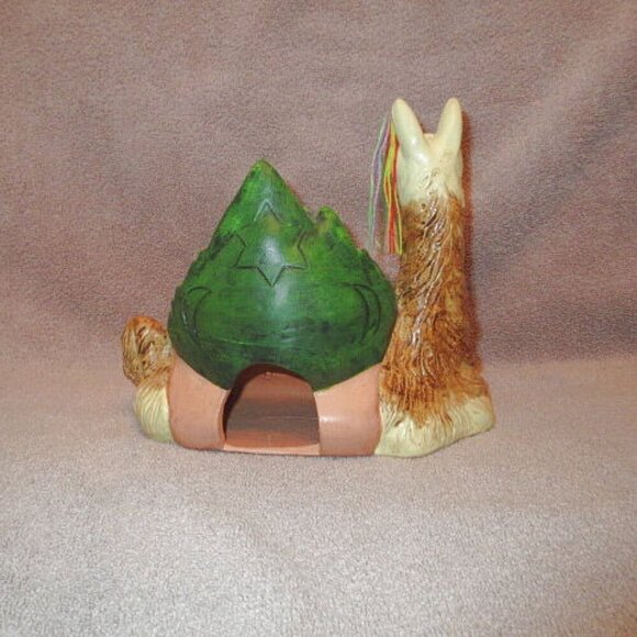 3D Peruvian LLAMA Inca INCENSE Smoker CANDLE Holder ART POTTERY Machu Picchu - Picture 6 of 10
